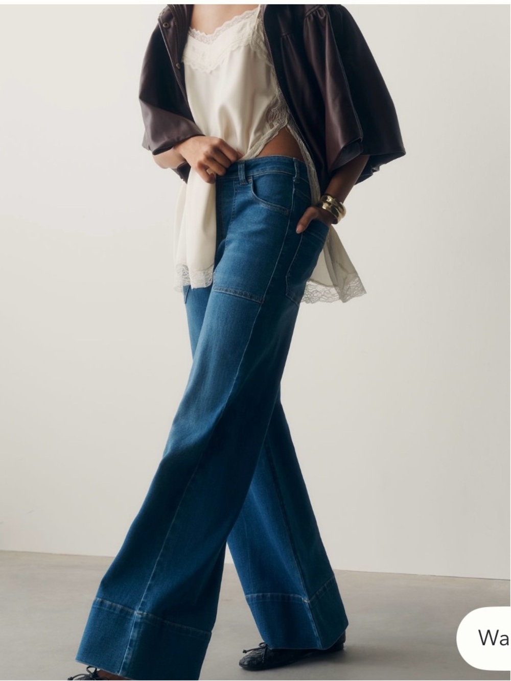 Pilcro Horizon Blue Wide-Leg Jeans - Picture 4 of 6